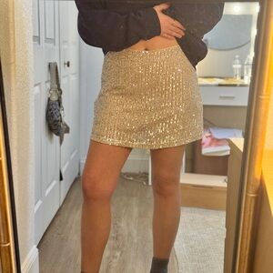 Abercrombie & Fitch Sequin Mini Skort- Size Medium